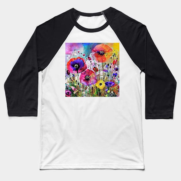 big poppies Baseball T-Shirt by bogfl